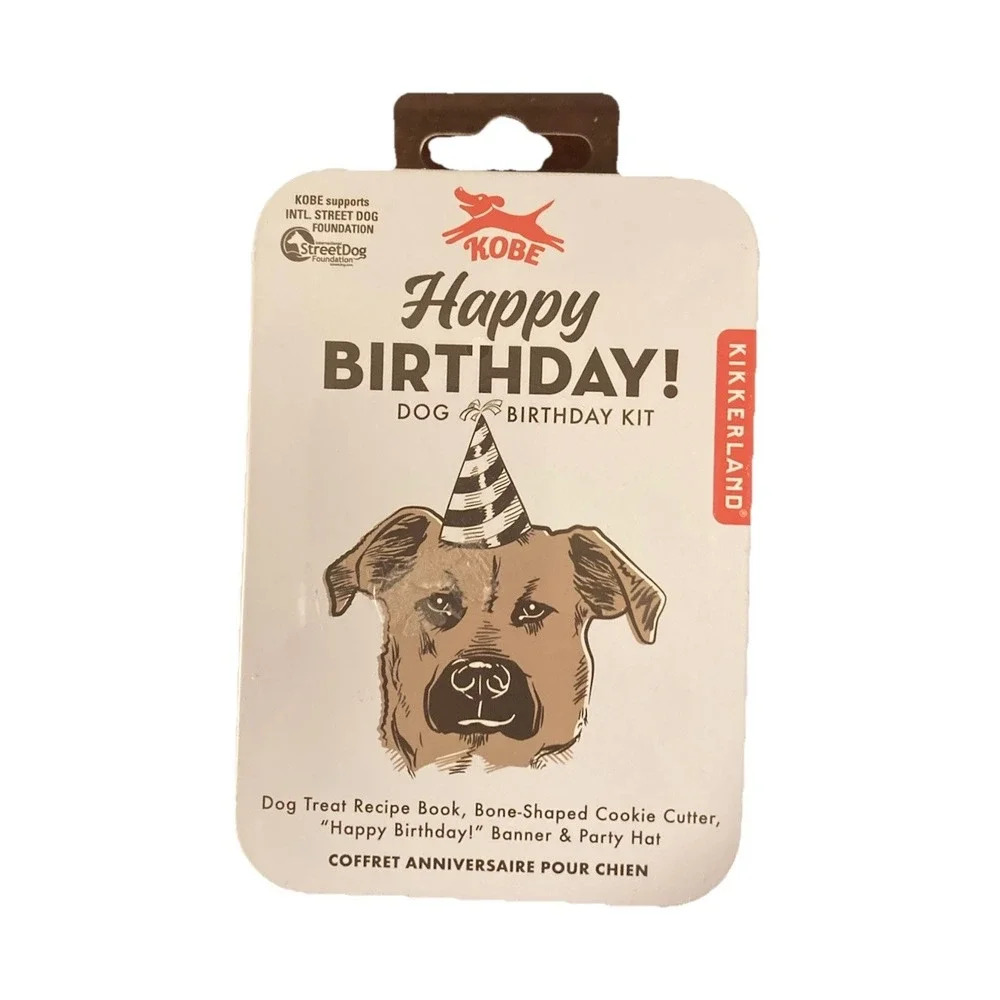 Kobe Happy Birthday‎ Dog Birthday Kit by Kikkerland Sealed